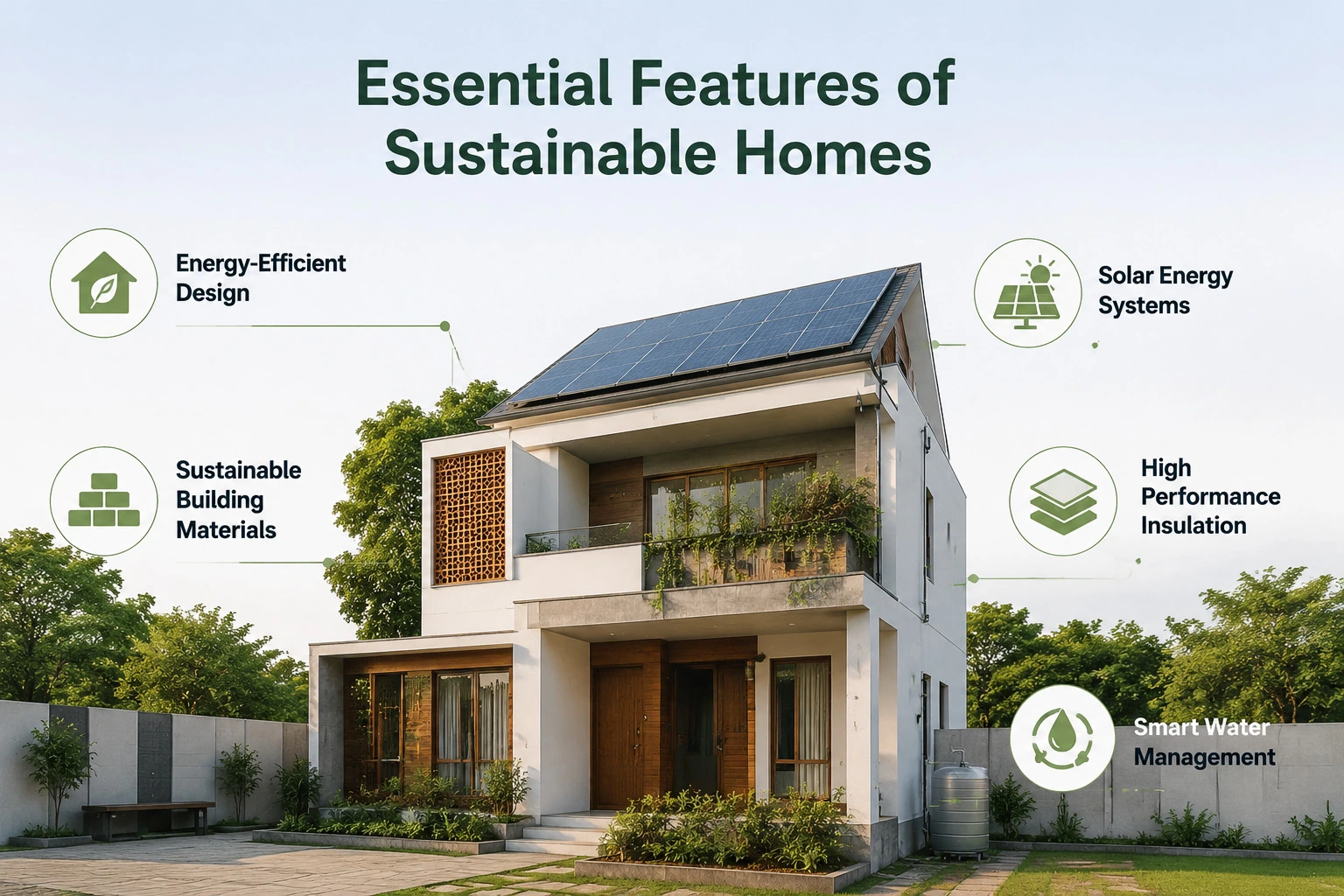Essential Features of Sustainable Homes - Brick by Brick construction